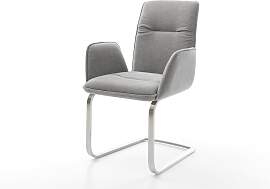Freischwinger Vinja-Flex Strukturstoff Soft Grau