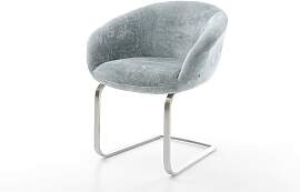 Freischwinger Vinka-Flex mit Armlehnen Chenille