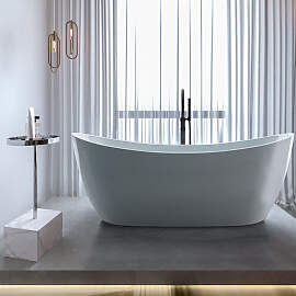 Freistehende Badewanne OLGA aus Acryl Oval 180cm x 