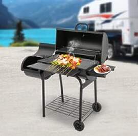 Freistehender Holzkohlegrill aus legiertem Stahl