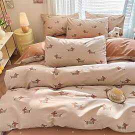 Freyamy Bettwäsche 135x200cm 2teilig Khaki Bunt