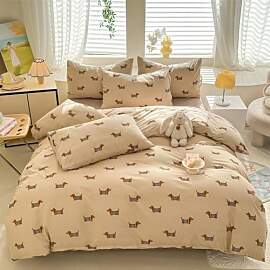 Freyamy Bettwäsche 155x220cm 2teilig Khaki Braun