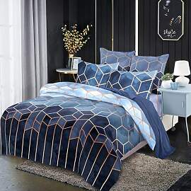 Freyamy Bettwäsche 200x220cm 3 Teilig Blau