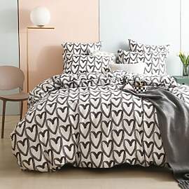 Freyamy Bettwäsche 200x220cm 3teilig Schwarz