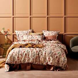 Freyamy Blumen Weiß Bettwäsche 135x200 2tlg,Chic 