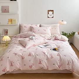 Freyamy Kinderbettwäsche 100x135cm 2teilig Rosa