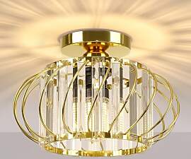 FRIDEKO HOME Deckenleuchte Gold Kristall