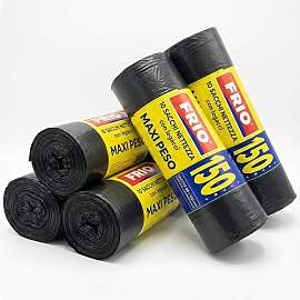 FRIO 50 große schwarze Müllsäcke 150 L, extra 