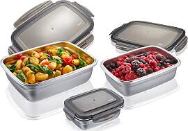 Frischhaltedose GEFU "PREPPO", silber