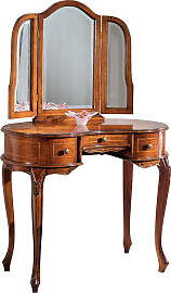 Frisiertisch mit Nussbaum furniert Barock Design