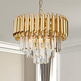 FRIXCHUR Gold Crystal Kronleuchter Moderne 3-Tier