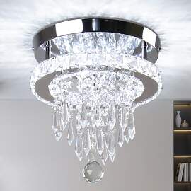 FRIXCHUR Kristall-Leuchten LED-Deckenleuchte