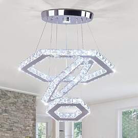 FRIXCHUR Kristallhanglampe, LED Deckenleuchte 3