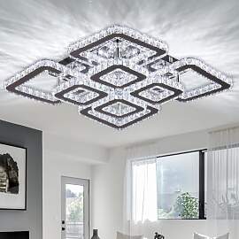 FRIXCHUR LED Kristall Deckenleuchte 50 cm mit