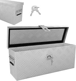 Froadp Aluminium Kiste mit Deckel, 520x160x220 mm