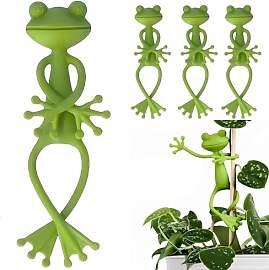 Frosch Pflanzenstütze 4er Set - Pflanzenhalter