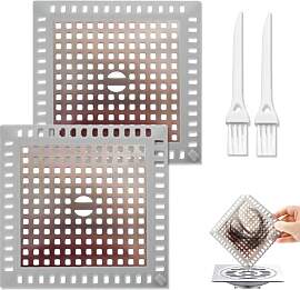 FrostyFlair Abflusssieb, 2 Stück 4,8 Zoll Quadrat 