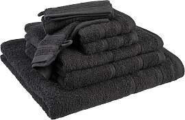 Frottierset Melanie Schwarz, 7-teilig