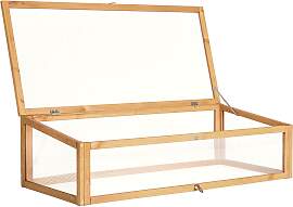 Frühbeet-Aufsatz für Hochbeet 115x53x34cm - braun