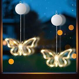 Frühlingsdeko LED Fenster Licht, 2 Stück
