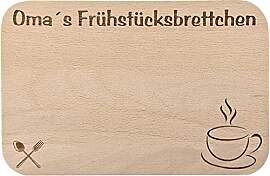 Frühstücksbrettchen/Frühstücksbrett mit Gravur 