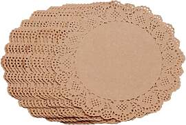 FSSTUD Platzdeckchen aus Papier, rund, 16,5 cm,