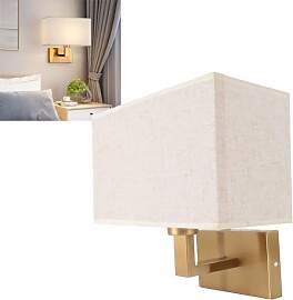 FTVOGUE Stilvolle Moderne Leinen-Wandlampe,