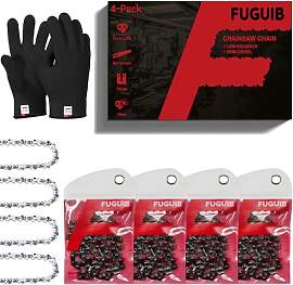 FuGuiB 4-Pack 35cm Sägeketten 3/8'' 1,1 
