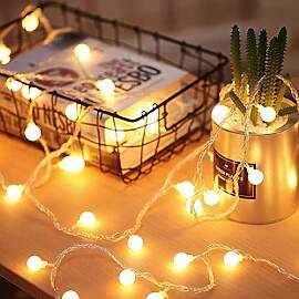 Fulighture Lichterkette innen, 5M 40er Globe Led