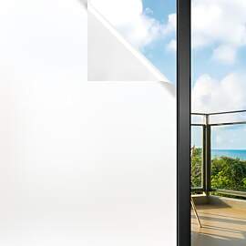 Funfox Fensterfolie Blickdicht, Milchglasfolie