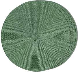 FunWheat Runde Geflochtene Tischsets, 4er-Set