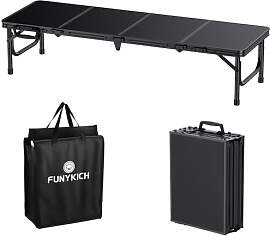 FUNYKICH 4ft Klappbarer Campingtisch 116x40x26cm,