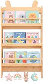 FURAOMEILI Wandmontiertes Holz-Bücherregal für