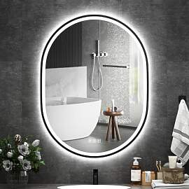 furduzz 900x700mm Oval LED Badezimmerspiegel mit