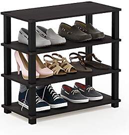 Furinno Turn-S-Tube Schuhregal mit 4 Ebenen,