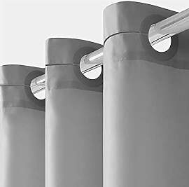 Furlinic Duschvorhang Grau Schmale Textile