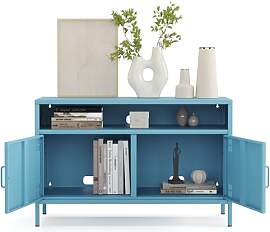 furni24 Metall TV-Schrank – Retro TV Lowboard