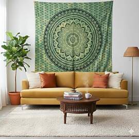 FURNISHFUL FINESSE Mandala Wandteppich Grün