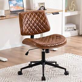 FurniSoar Bürostuhl Braun mit Stabiler