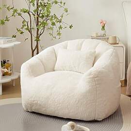 FurniSoar Sitzsack für Erwachsene, Flauschiger