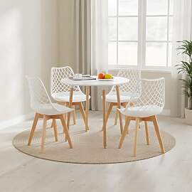 FURNITABLE Esstisch mit 4 Stühlen