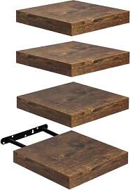 FURNITABLE Schweberegal 4er Set Kompakt 20x20cm