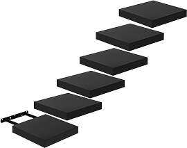 FURNITABLE Schweberegal 6er Set Kompakt 20x20cm