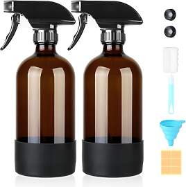 Furuising 2Stk 480ml Sprühflasche Glas,