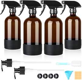 Furuising 4Stk 480ml Sprühflasche Glas,