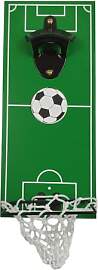 Fußball Flaschenöffner auf Holzbrett