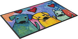 Fußmatte "Doggies", bunt, B:50cm H:7mm