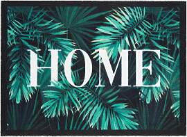 Fußmatte Jungle Leaves Anthrazit/Grün ca. 50x70cm