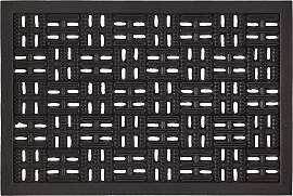 Fußmatte Karo in Schwarz ca. 40x60cm