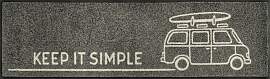 Fußmatte "Keep it simple grey", grau,